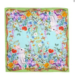 ECHO Spring Bounty Square Silk Scarf NWT
